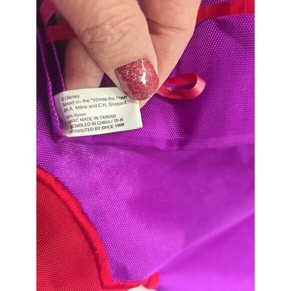 Vintage Lawn Garden Flag Tigger Valentines Be Mine Hearts - Picture 9 of 10